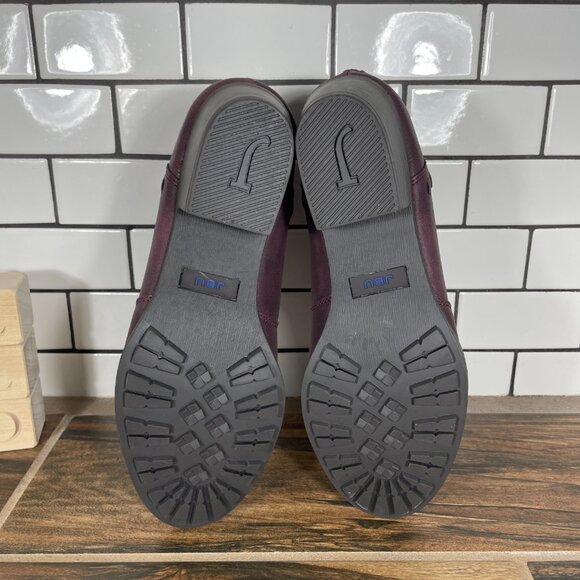 JBU By Jambu Harper Womens Size 8 Shoes Wine Whipstitched Peep Toe Ankle Boots - Picture 9 of 14